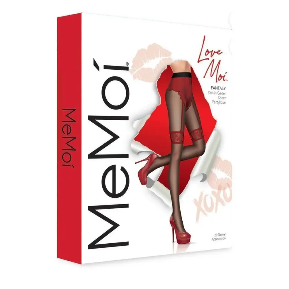 🦋B2G1🦋MeMOÍ LoveMoi Fantasy Knit In Cheeky Brief Garter Sheer Pantyhose | Lov300